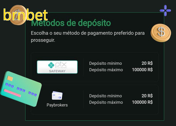 O cassino brnbetbet oferece uma grande variedade de métodos de pagamento